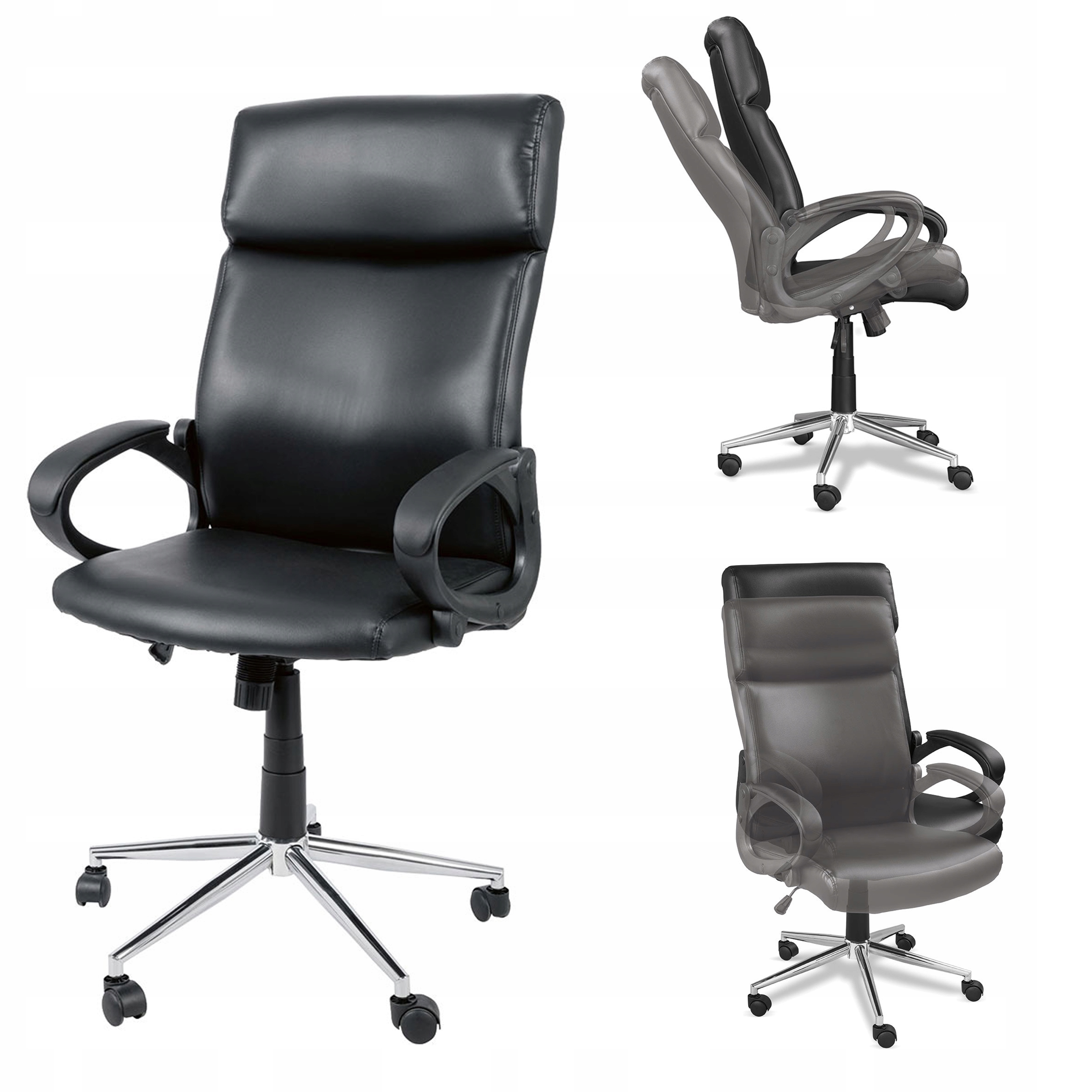 Fotel obrotowy szefa szeroki oparci bujany