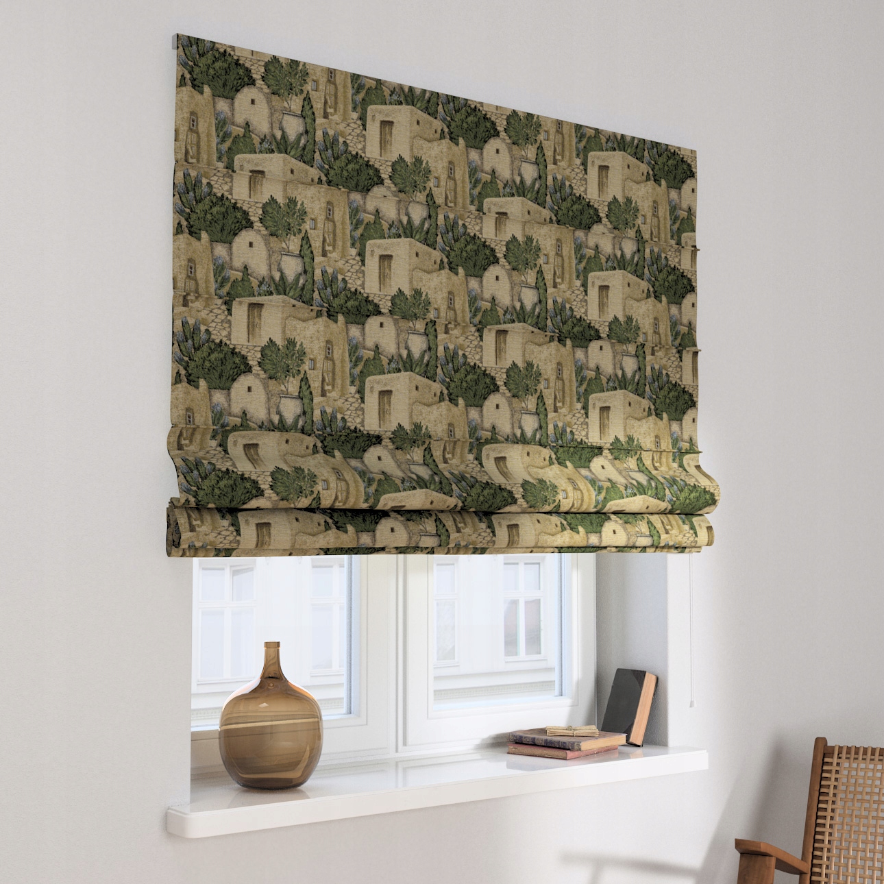 Hotová rímska roleta Capri 160 x 170 cm zelená