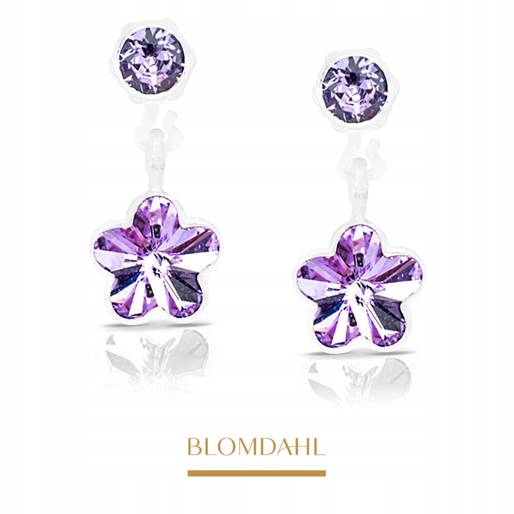 Hypoalergenní Náušnice Blomdahl Květinová fialka 4/6 mm