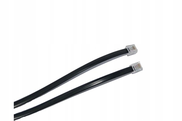 Kabel telefoniczny wtyk 6p6c (RJ12) czarny 1,5m