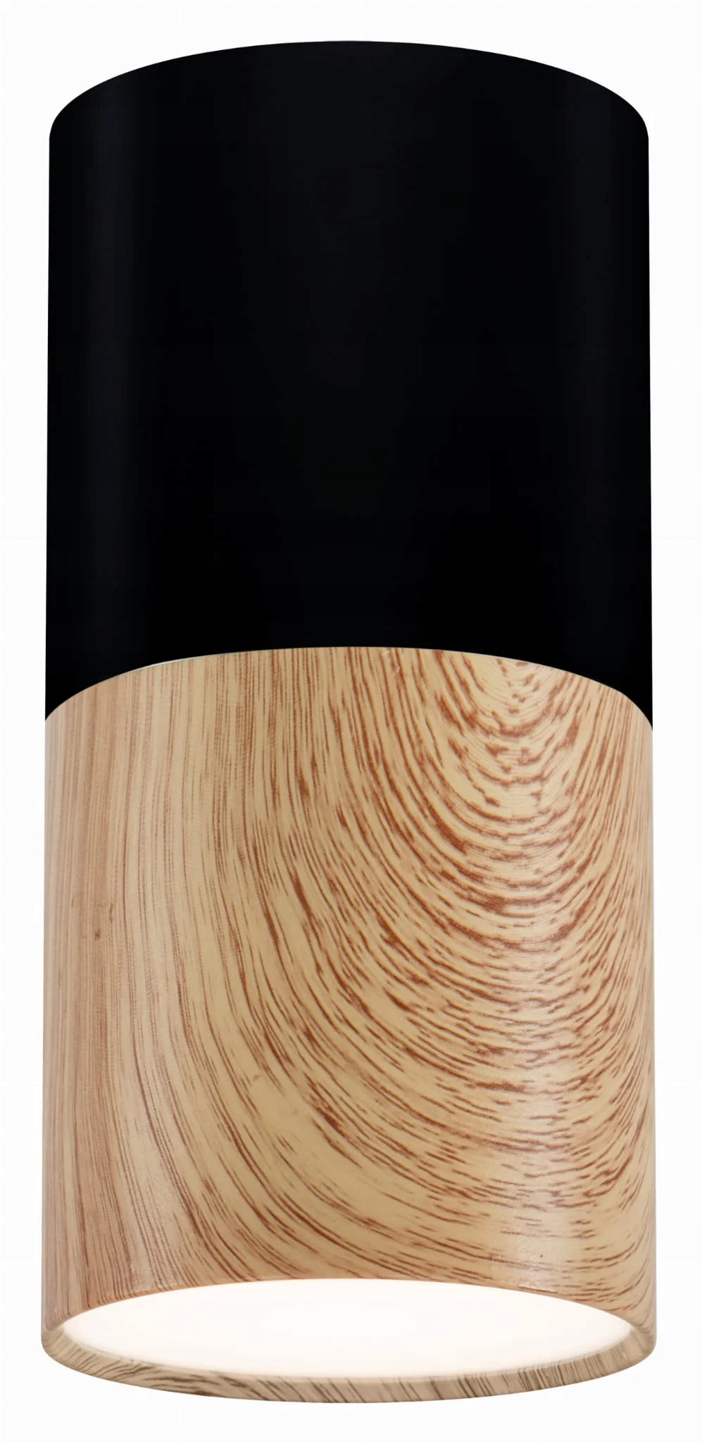 Stropní bodové svítidlo tuba 12 cm černá imitace spotového dřeva Candellux