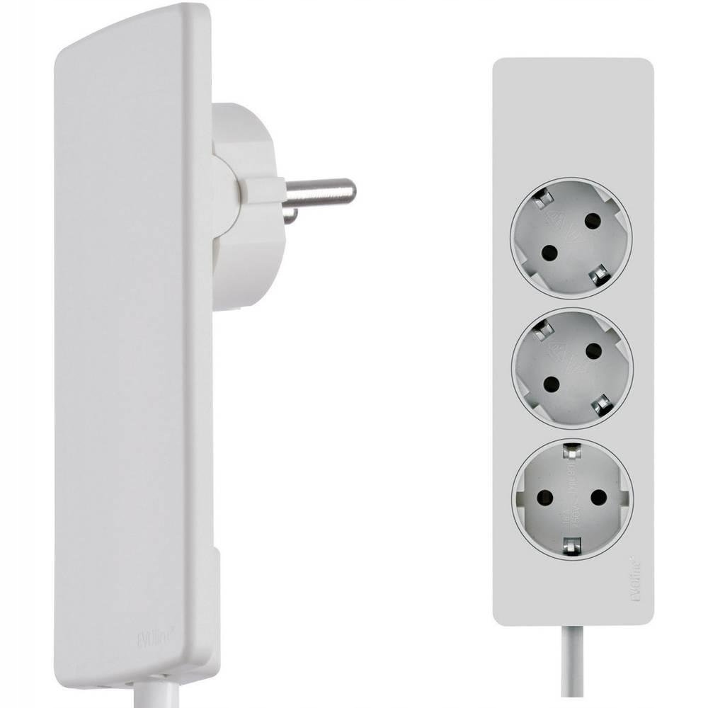 

Schulte Evoline Plug przedłużacz płaska wtyczka