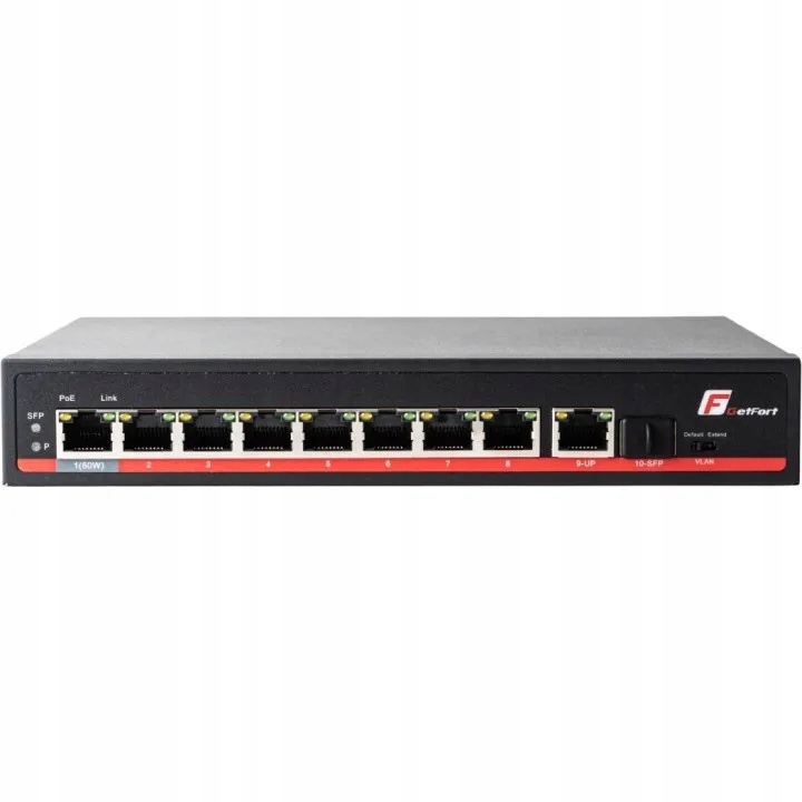 Switch Poe Getfort 8+1+SFP Gigabit Ethernet 120W