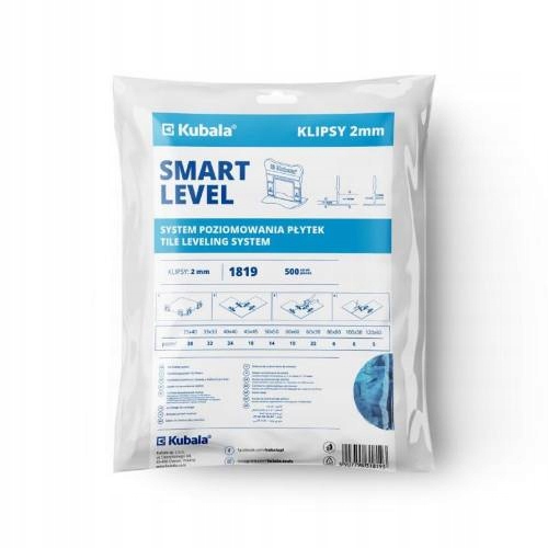 Spony Smart Level, 2,0 mm, 500 ks