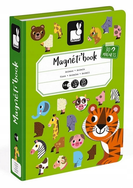 

Układanka magnetyczna Janod Magnetibook Zwierzęta