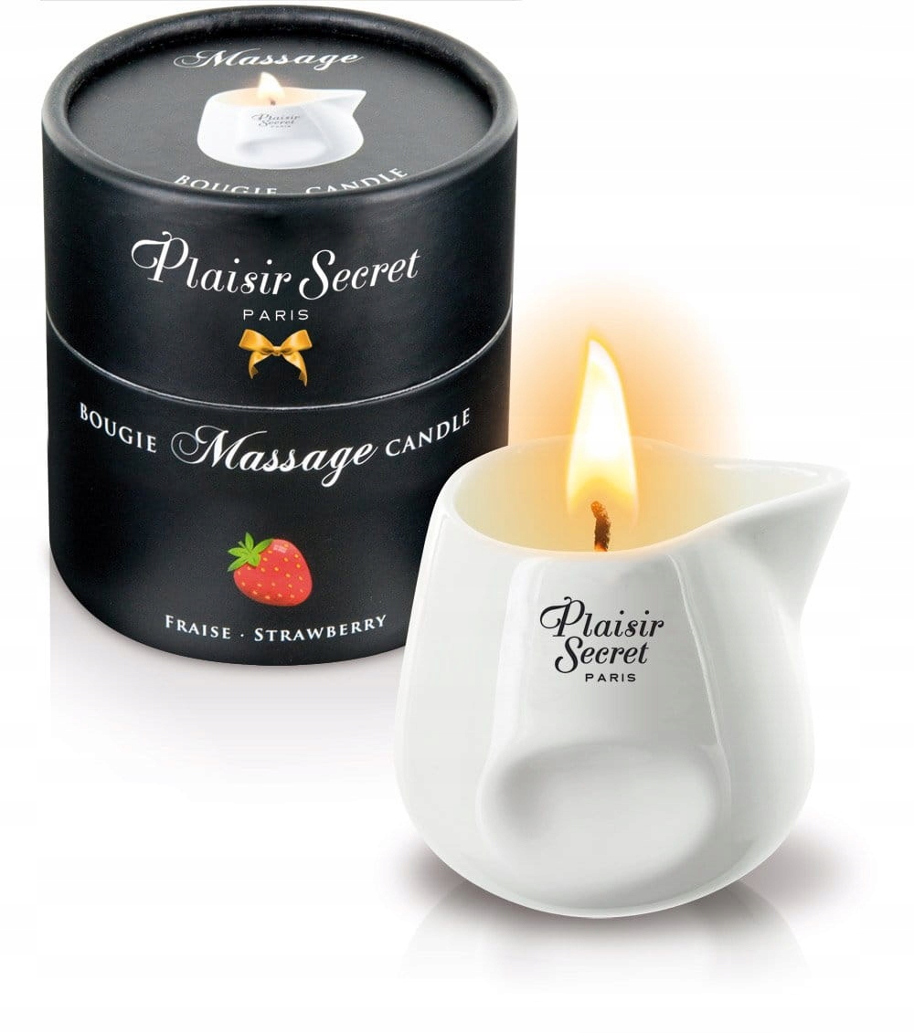 Přírodní Masážní Svíčka Plaisirs Secrets Jahoda