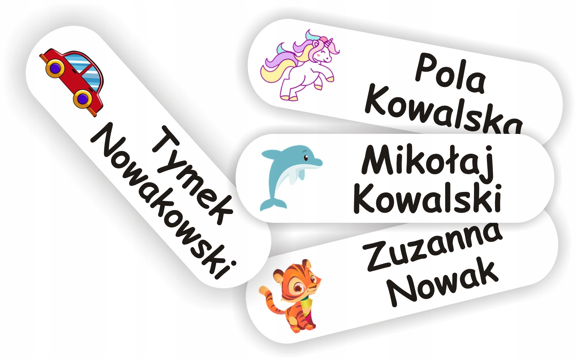 

Imiennik naklejka imienna przybory szkolne