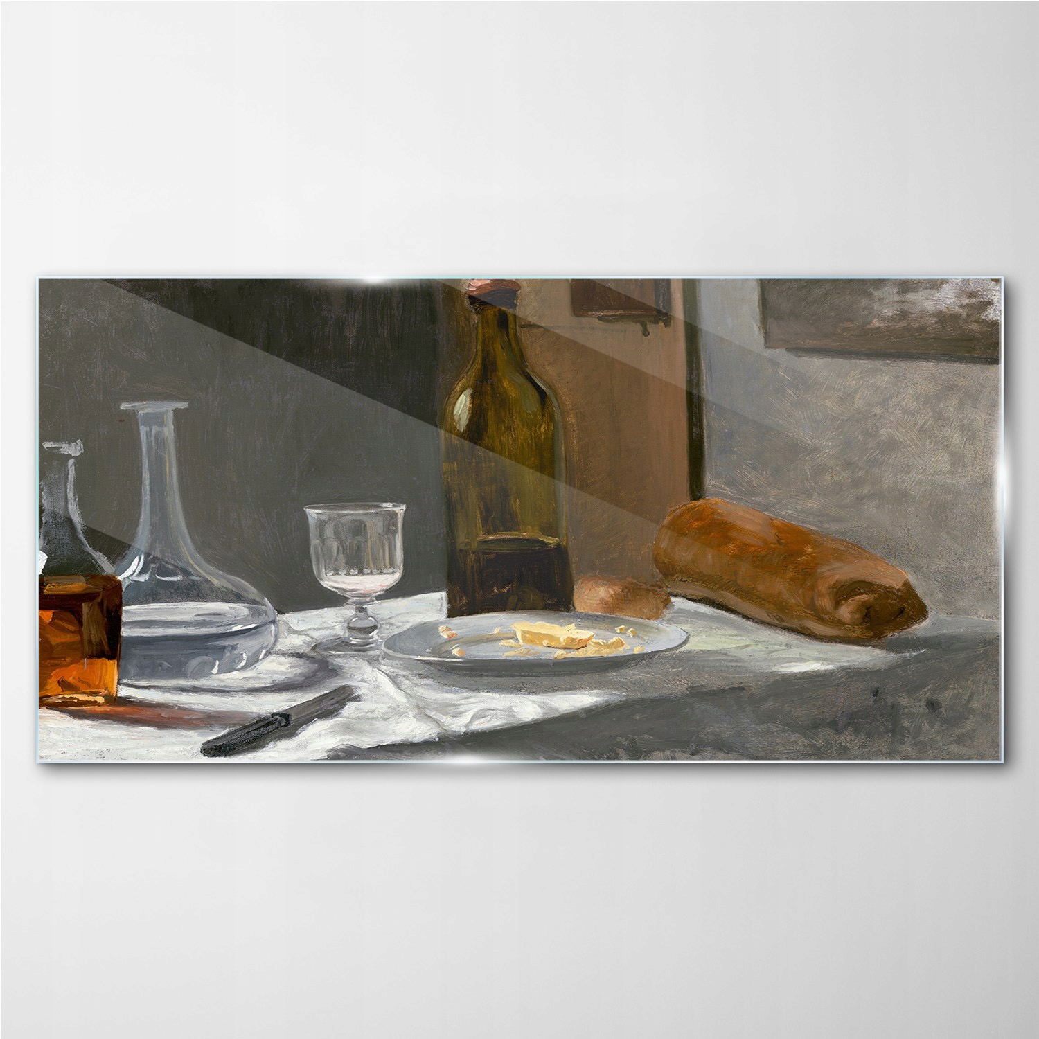 

Obraz szklany Still life with bottles Monet 140x70