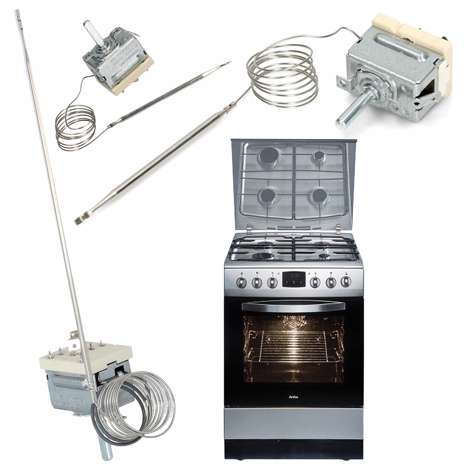 Termostat temperatury Termoregulator piekarnika Amica 601GE2.33ZpTaYN(XxL)