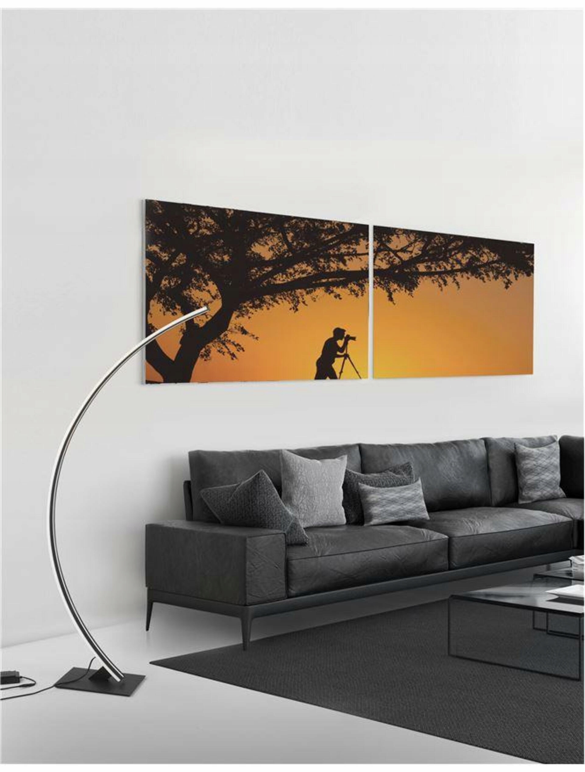 Nova Luce stojaca lampa Breton čierny hliník a akryl Led 40W 230V 3000K IP20