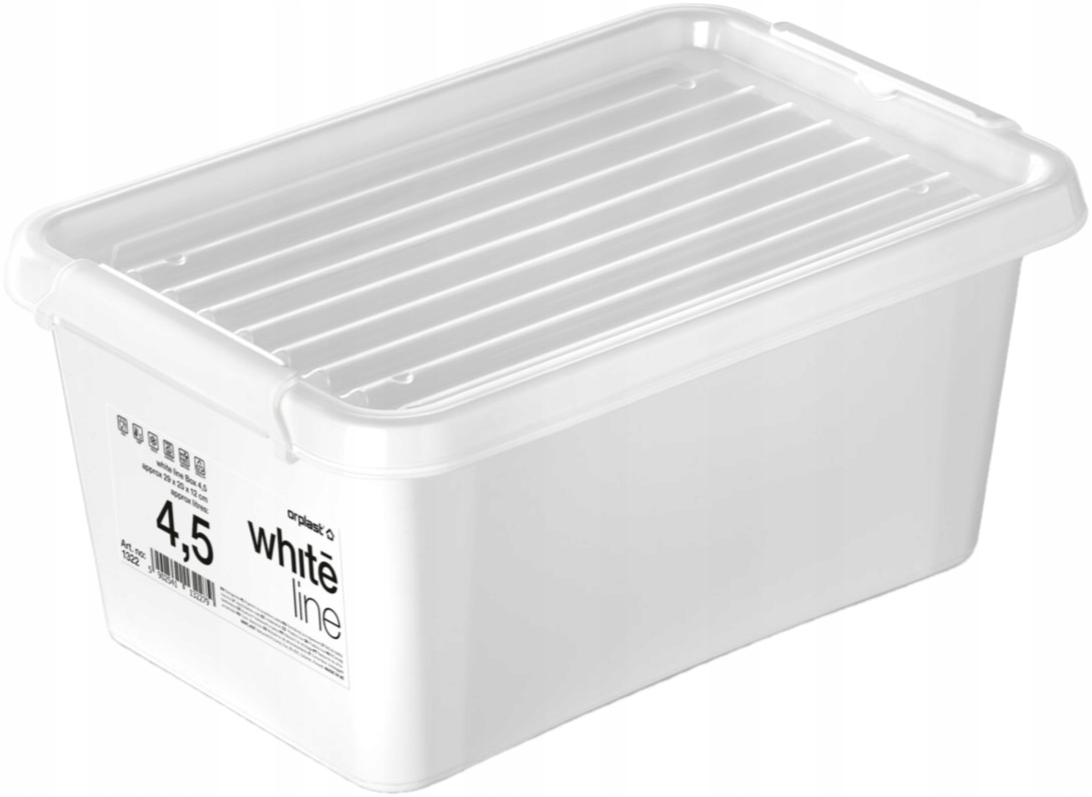 

Pojemnik Pudełko Organizer Z Pokrywą 4,5 l white