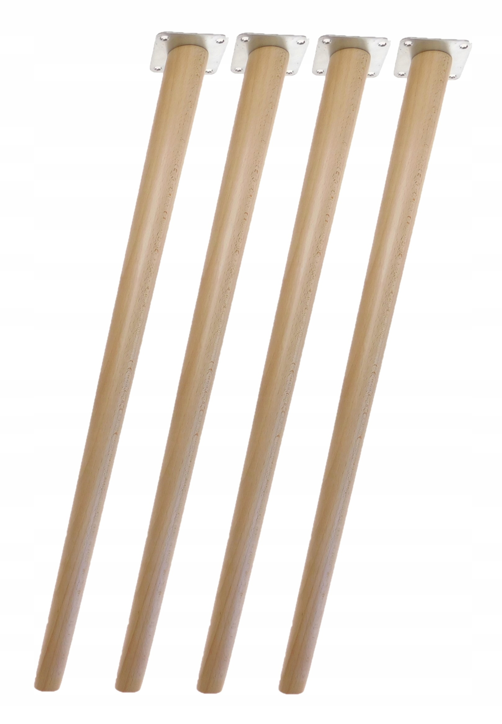 Drevené nohy na nábytok stola šikmé 74 cm sada na upevnenie bukového laku