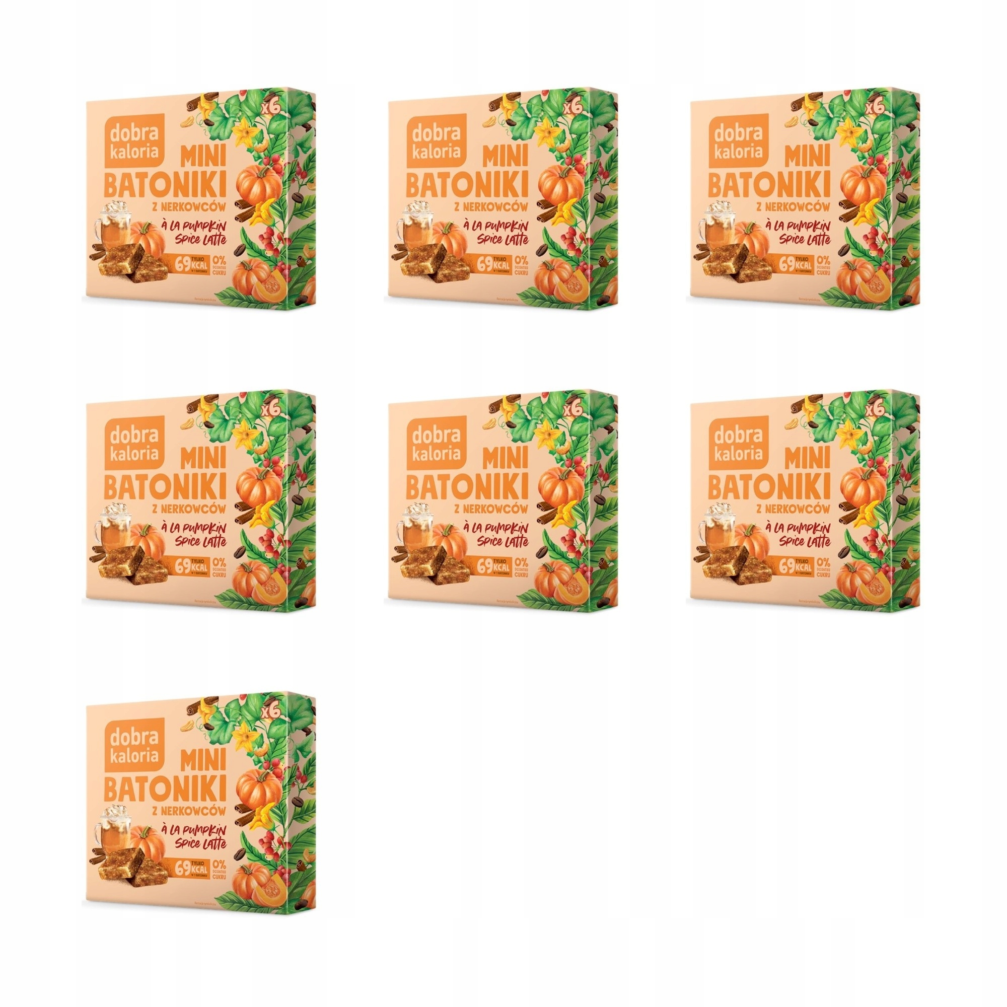 Zestaw Dobra Kaloria Mini batoniki z nerkowców a'la Pumpkin Spice 7 szt.