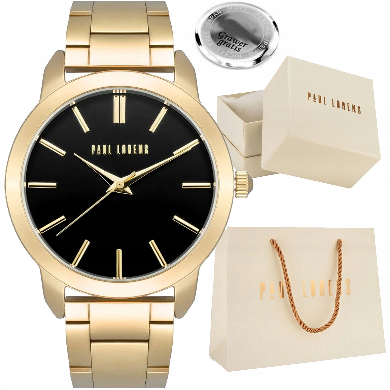 Dámské hodinky Paul Lorens Stiva na náramku, elegantní klasika S Gravírováním