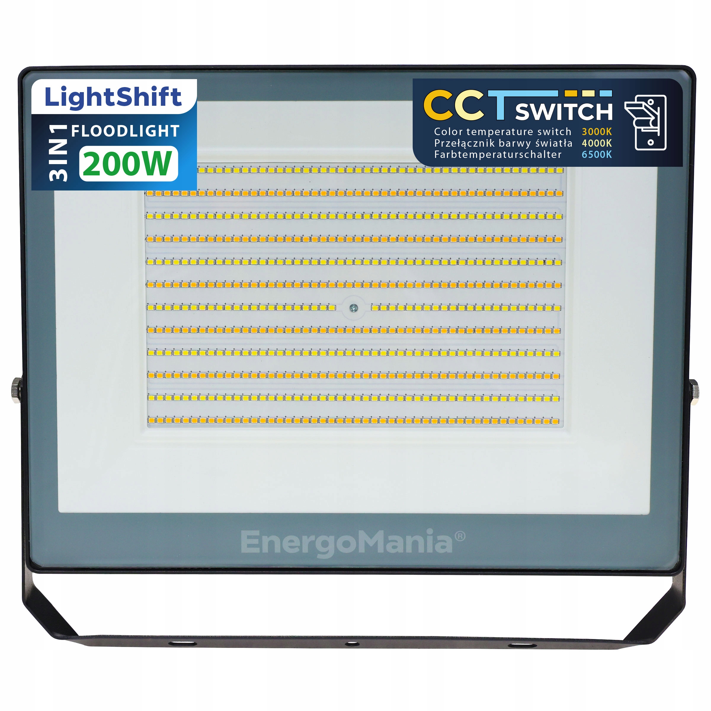Led reflektor LightShift Cct 200W 27000 lm 3v1 teplý, neutrálny, studený