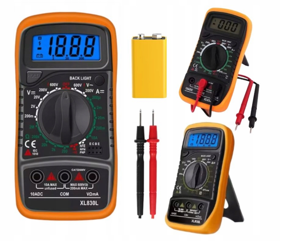 MULTIMETR CYFFROWY UNIWERSALNY MIERNIK PRĄDU POMIAR NAPIĘCIA LCD TESTER