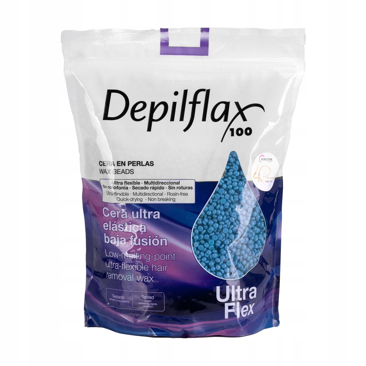 Depilflax 100 je pružný vosk pro depilaci s nízkou teplotou tání