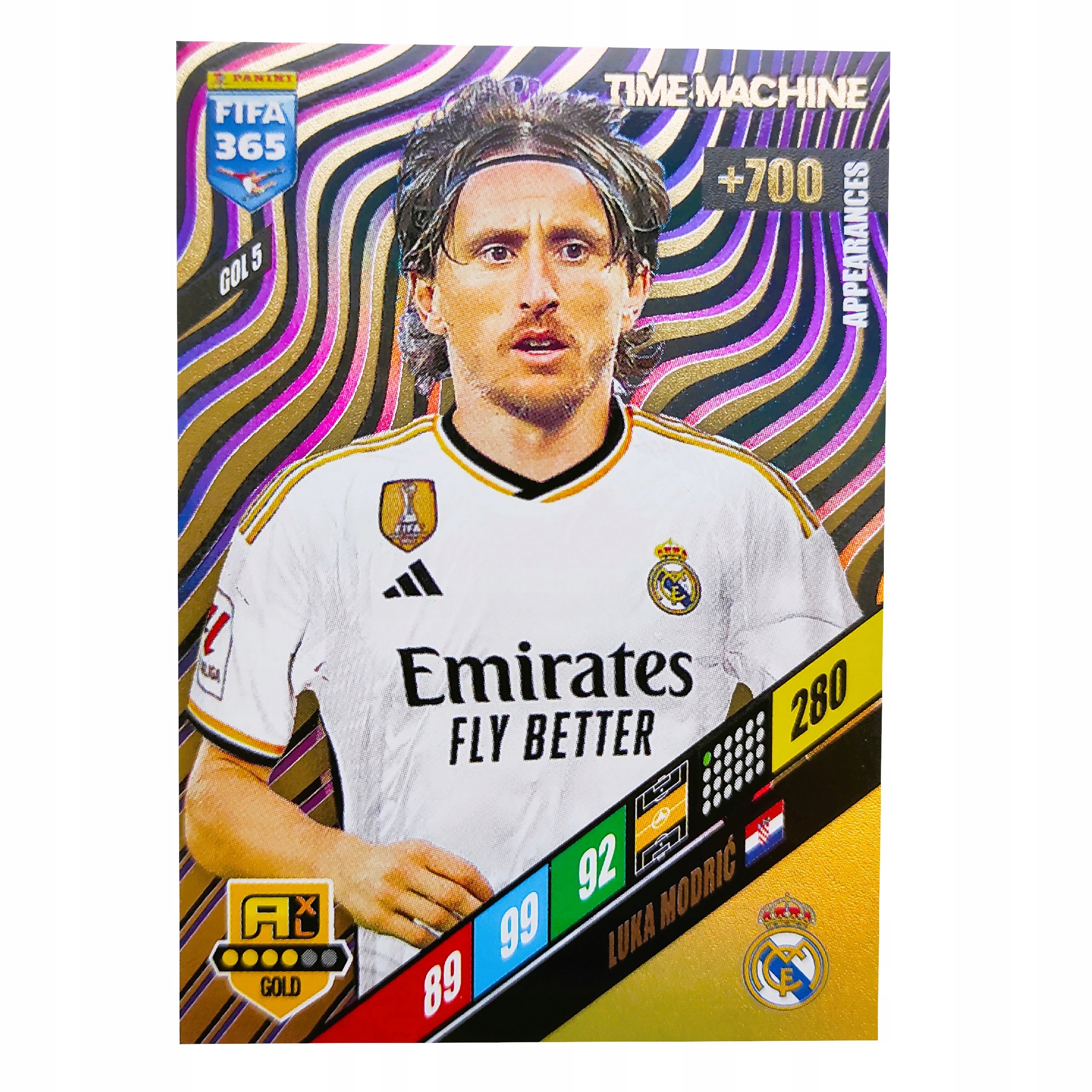 Karta Panini Fifa 365 2024 Luka Modric Gol 5 Time Machine Gold