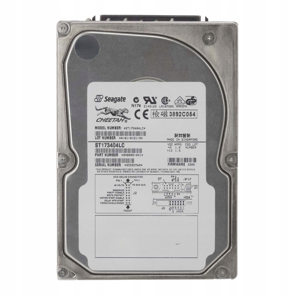 Seagate Cheetah 73,4 Gb 10K 4MB Scsi U160 3,5" pevný disk ST173404LC