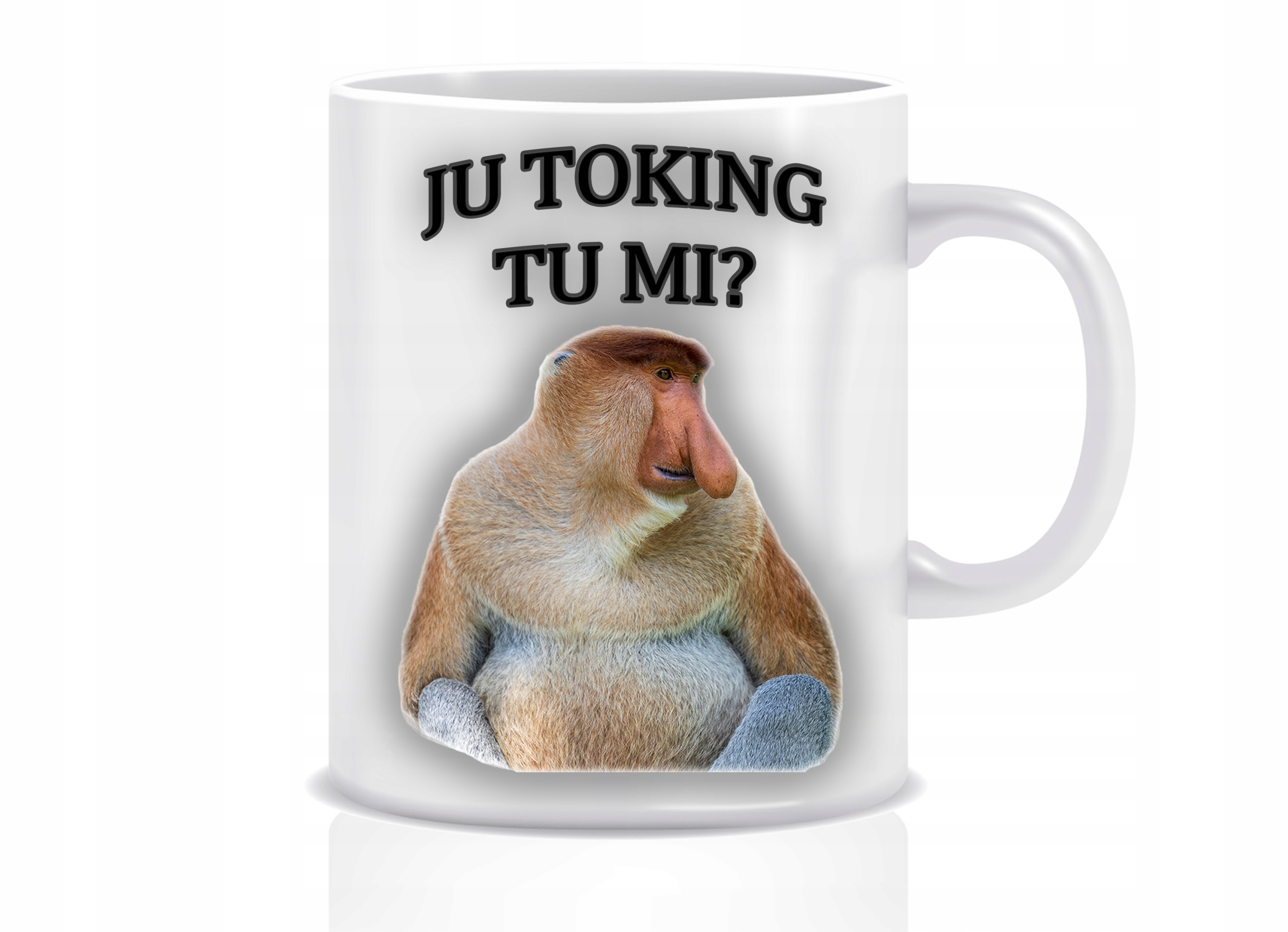 

Kubek Śmieszny Ju Toking Tu MI Nosacz