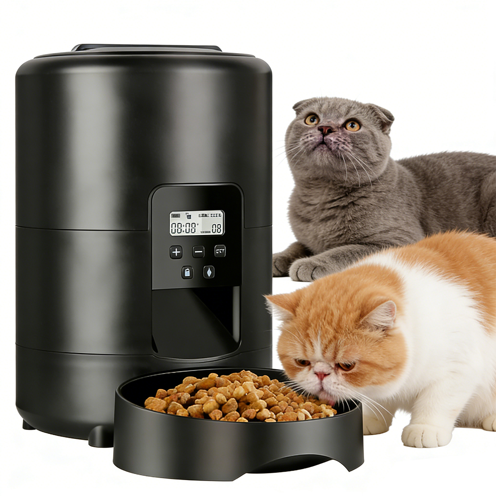 Levně Inteligentní Automatické Krmítko LCD S Podnosem Na Krmivo Dávkovač Pro Psa Kočku