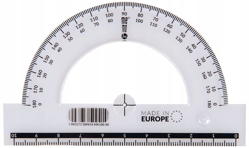 Kątomierz 10cm 180 stopni by, MemoBe