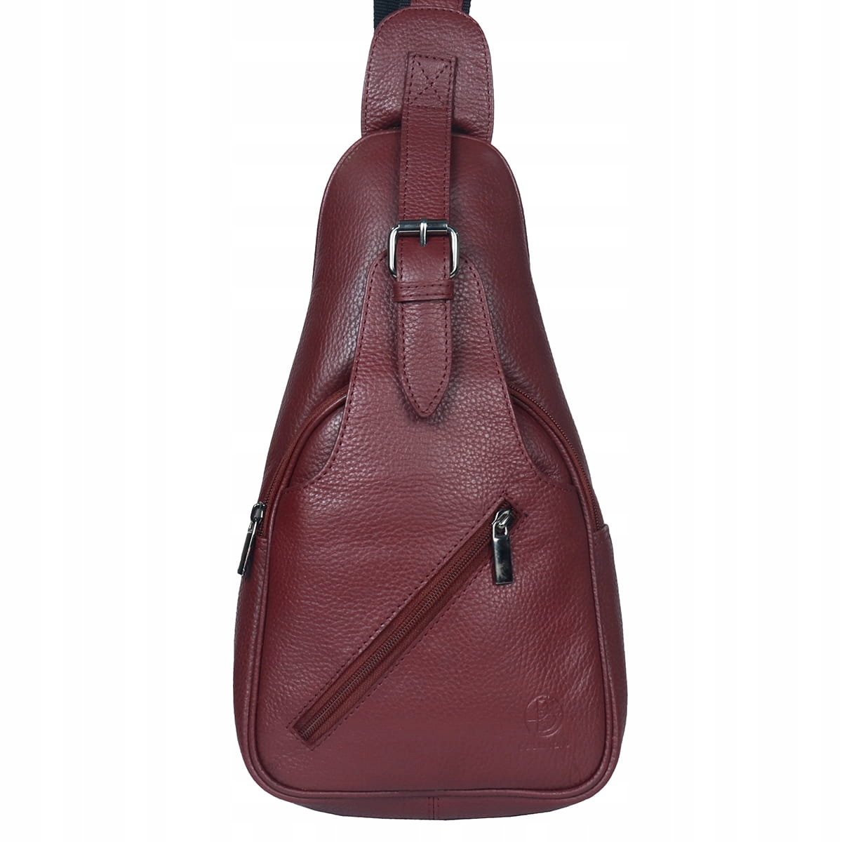 Batoh městský dámský kožený crossbody tmavě červený