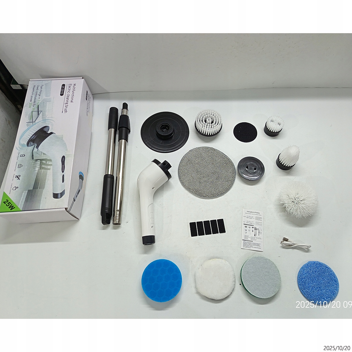 Elektrický Čisticí Kartáč Voděodolný 9 V 1 2000 Mah