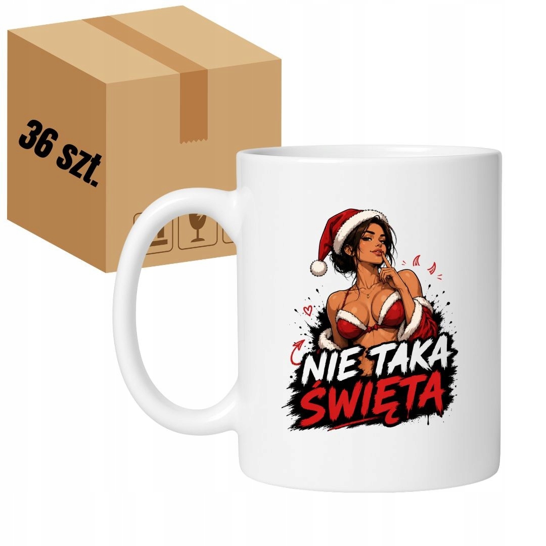Kubek "nie Taka Święta" Klasyczny Biały 330 ml 36 sztuk