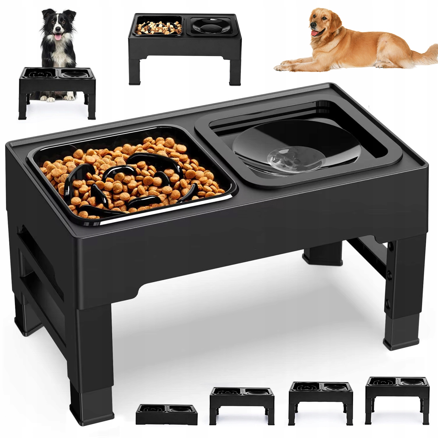 Levně Nastavitelná Stanice Pro Krmení Psa, Pohodlná, S Miskou Na Vodu A Krmivo