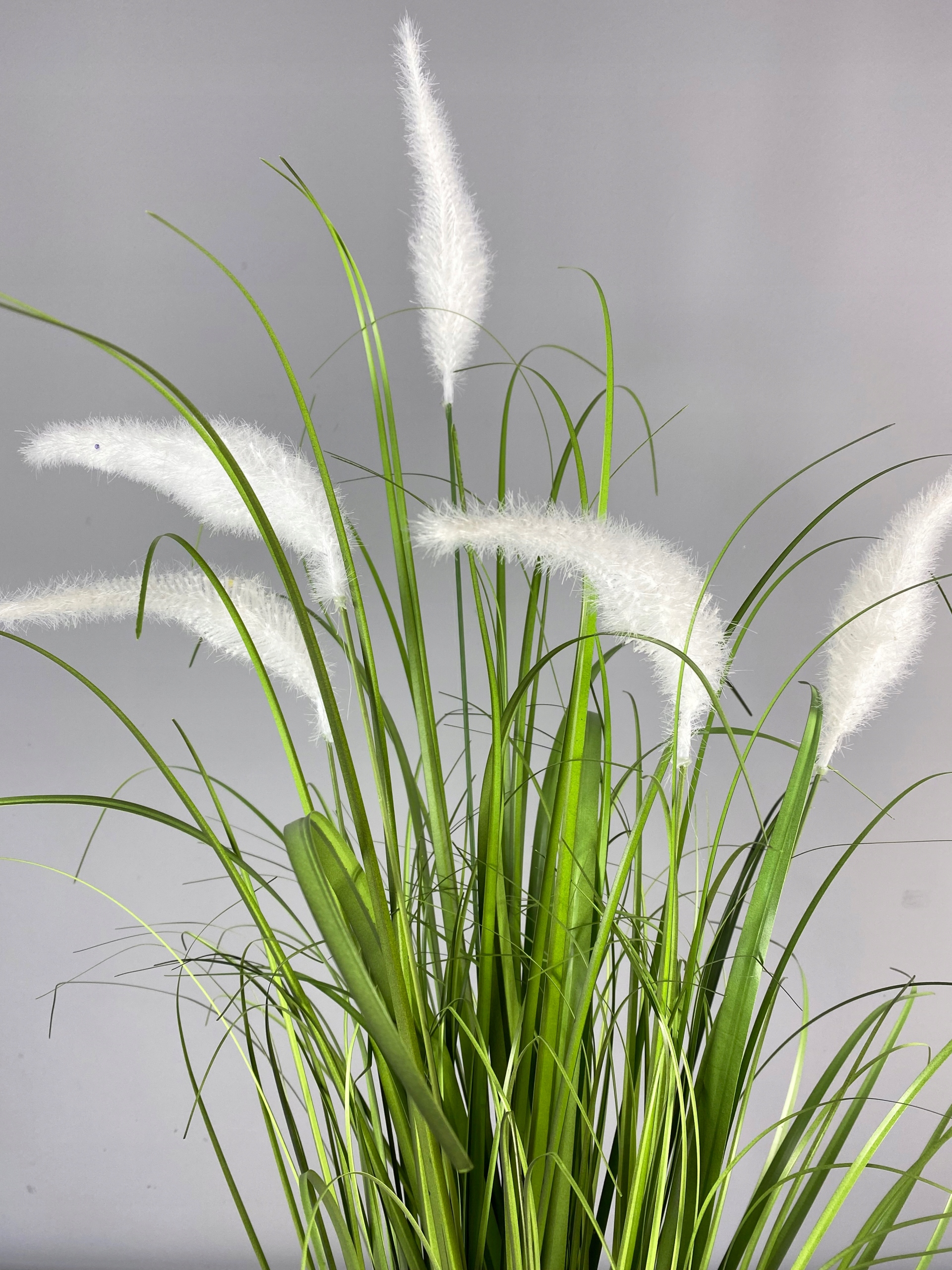 TRAWA SZTUCZNA ROŚLINA W DONICZCE BIAŁE KŁOSY M Marka TG