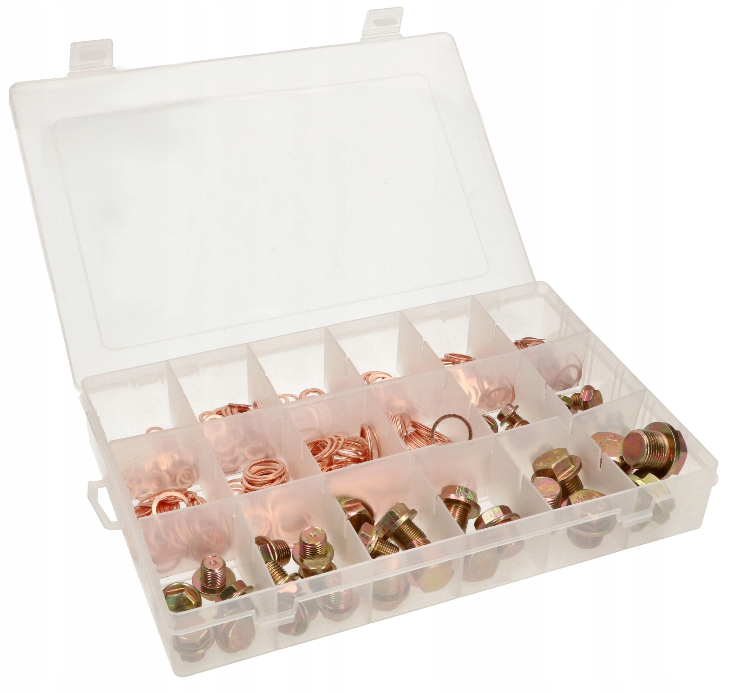 ZESTAW PODKLADKI KORKI SPUSTOWE OLEJU MIEDZ 534SZT