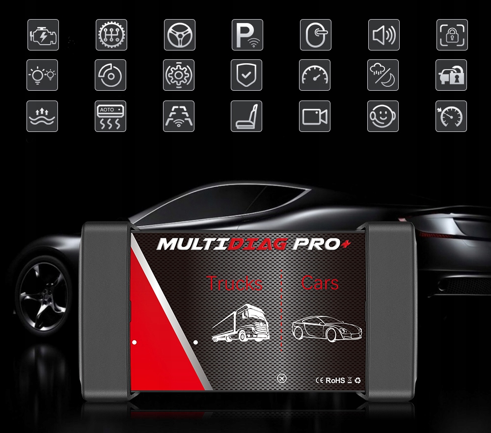 TESTER SAMOCHODÓW OSOBOWYCH DOSTAWCZYCH MULTIDIAG Kod producenta INTERFEJS PRO+ Professional
