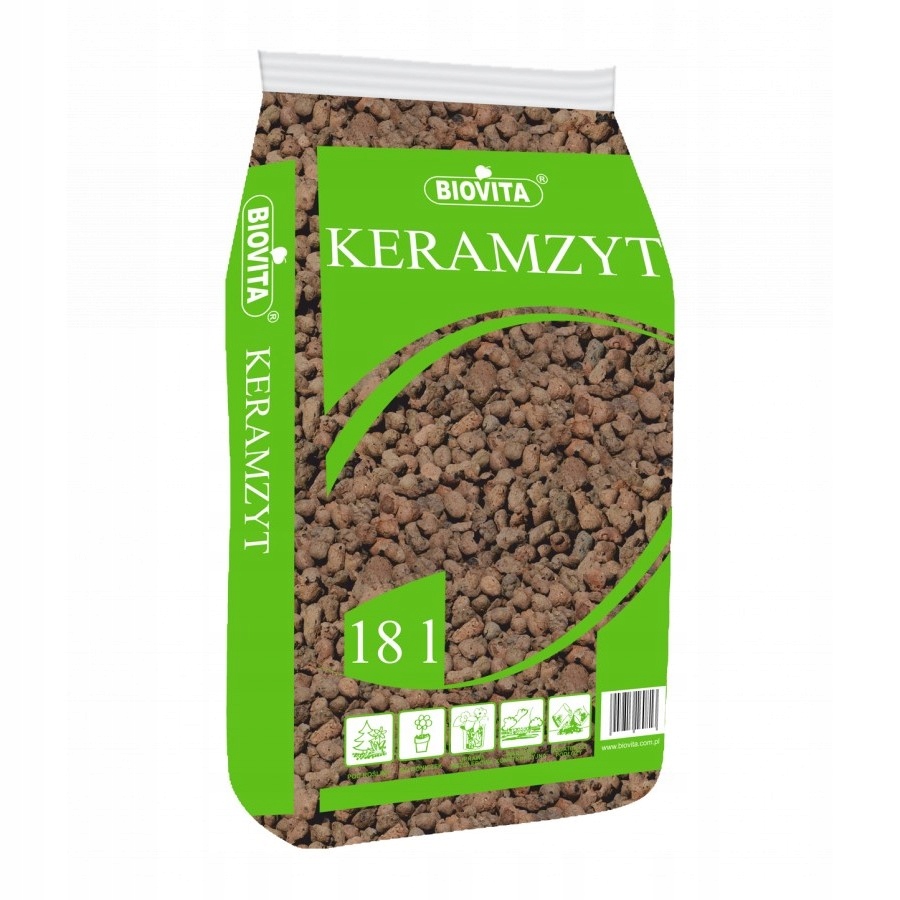 

Keramzyt 8-16 mm Biovita 18L duże opakowanie