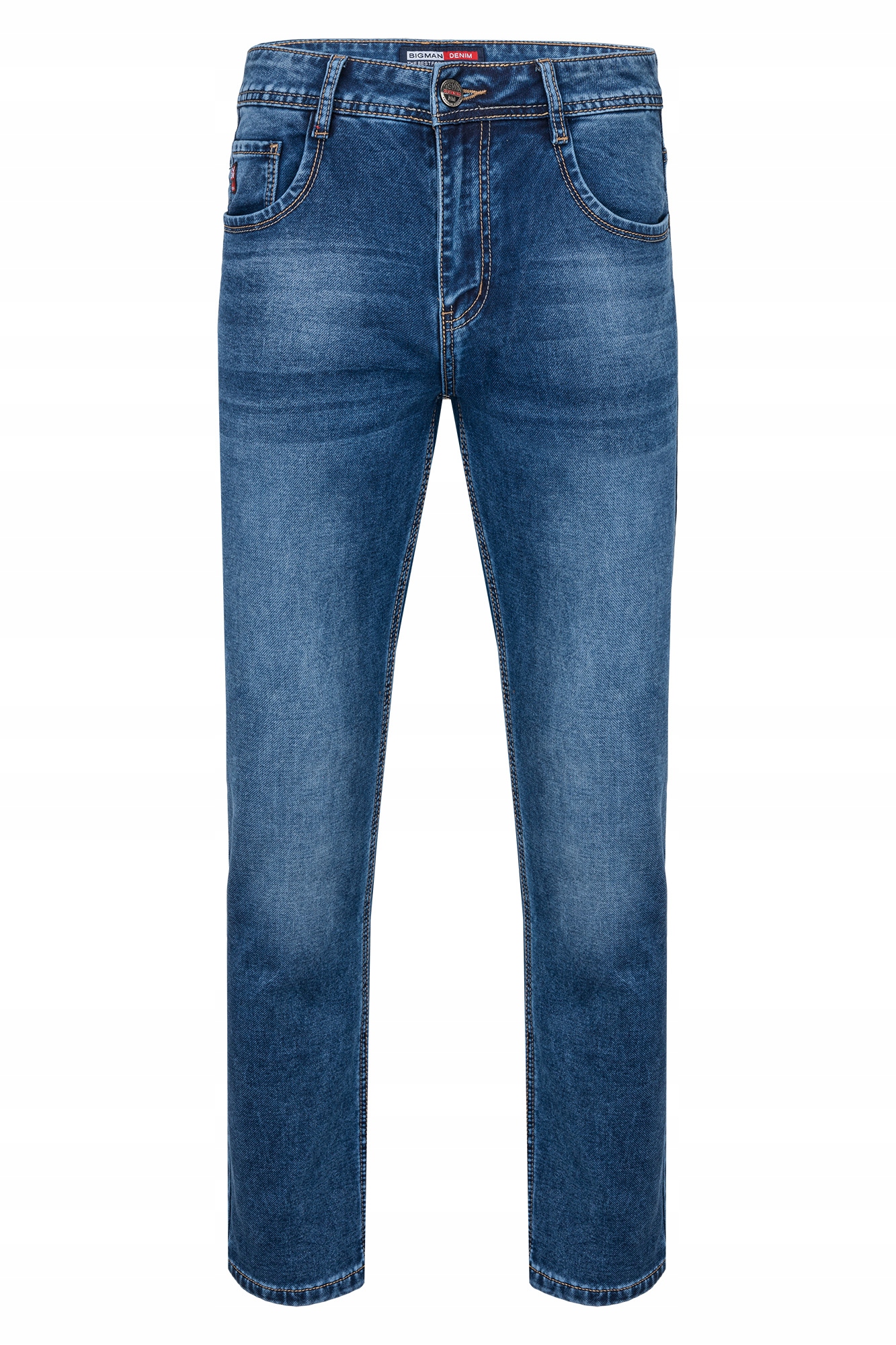 Pánské Džínové Kalhoty Modré, Klasické, Přetíratelné Kapsy: 35/32