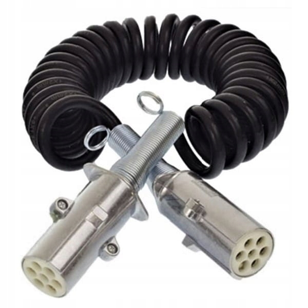 KABEL SPIRALNY 24V 7-pin S z wtyczkami przyczepa