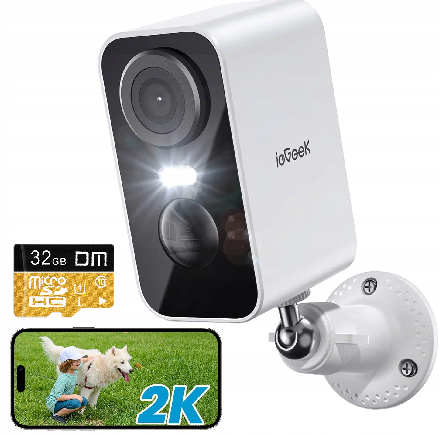 Kamera Na Baterie Bezdrátová Ip Wifi 3MPX Oboustranné Audio 32GB Slot Sd