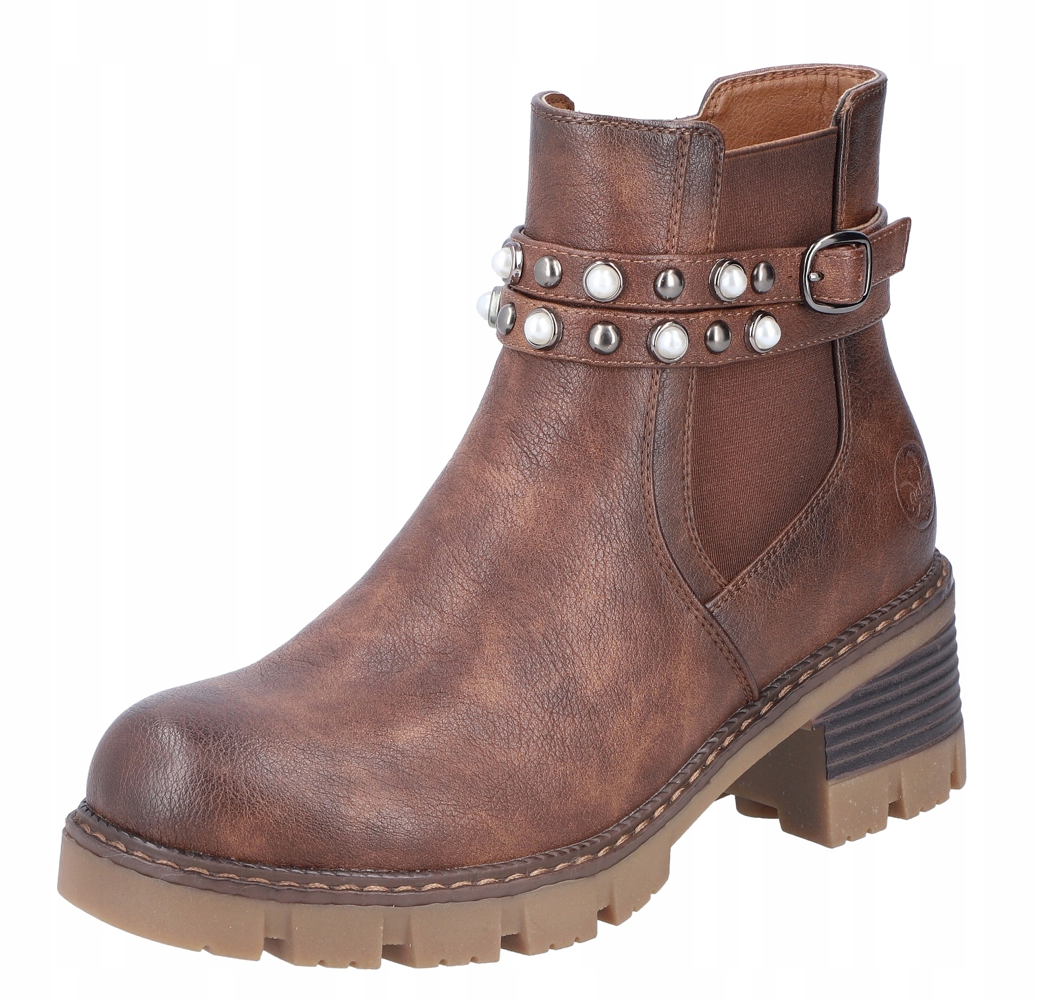 Rieker 92064-25 vel.38 hnědé teplé kotníkové boty na kostce