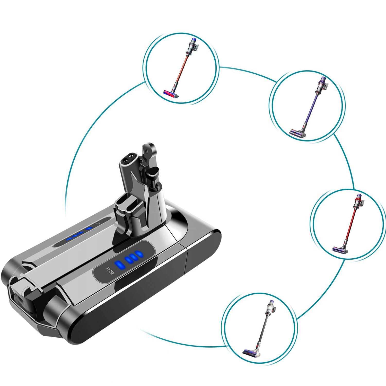 AKUMULATOR DO DYSON V10 4500MAH WYMIENNA NOWOŚĆ Model AKUMULATOR