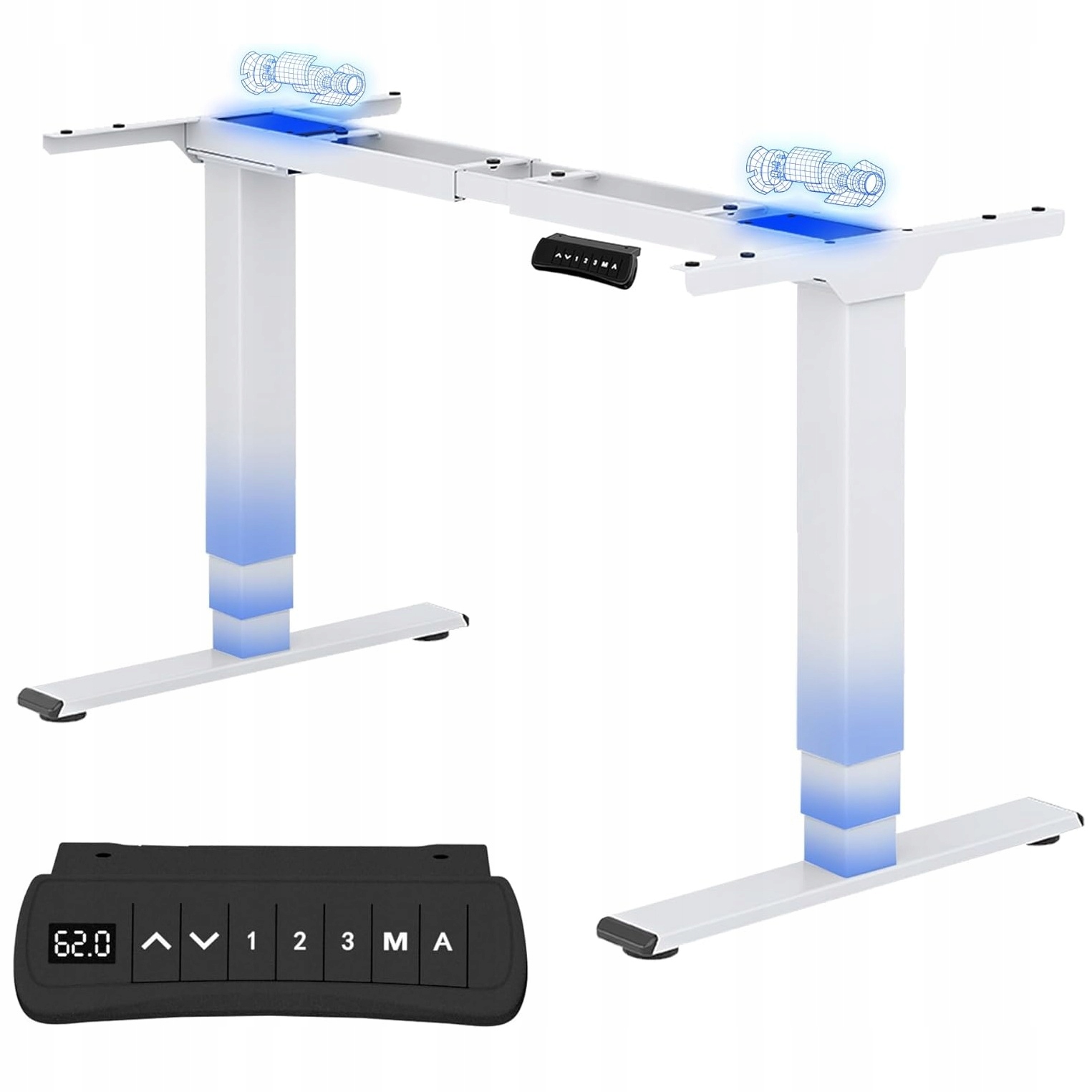 Elektryczny Stelaż Biurka Flexispot Rama Regulowana 60-125 CM Biały