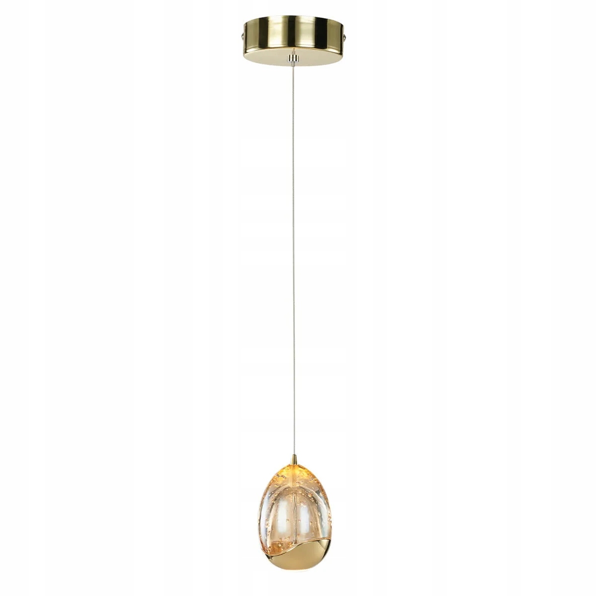 Závesná lampa zlatá šampanská Led ozdobná glamour do spálne 3000K Italux