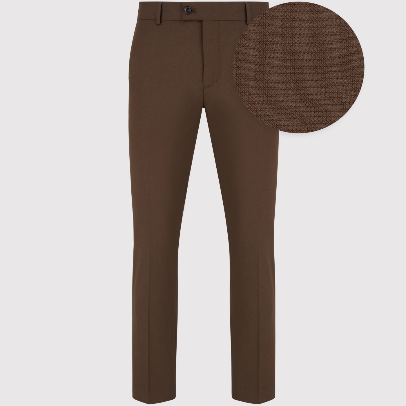 Hnědé oblekové kalhoty Slim Fit Pako Lorente vel