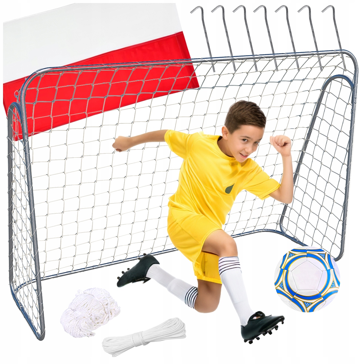 Tréninková Fotbalová Branka Pro Děti, sada Fotbalová Vlajka
