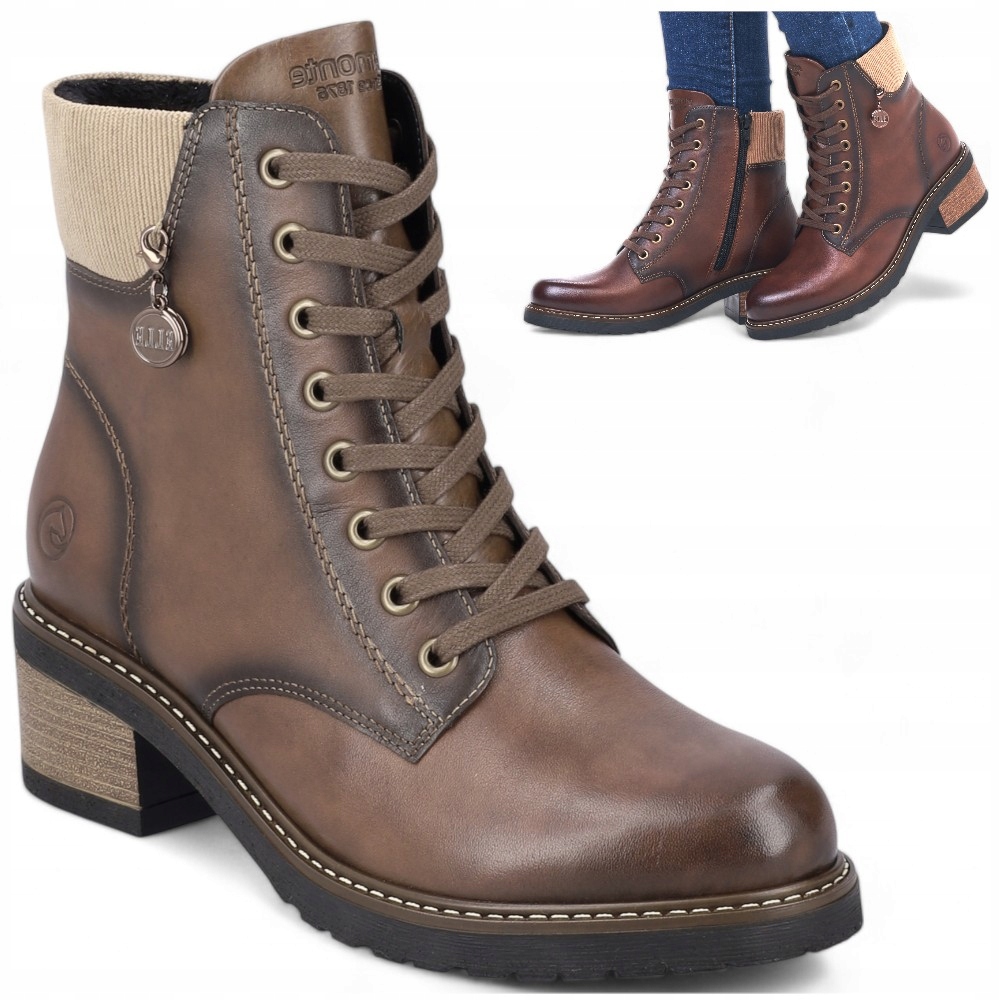 Rieker Dámské kotníkové boty z přírodní kůže 40 Pohodlné teplé boty Remonte