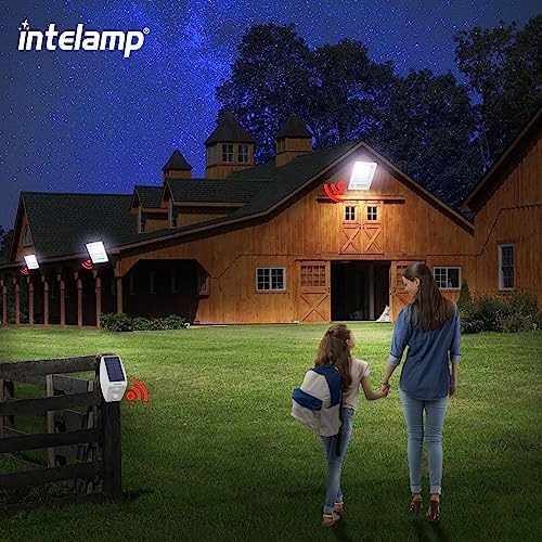Lampa Solarna Z Czujnikiem Ruchu Z Pilotem Wodoodporna 3000LM IP65 INTELAMP — miniatura 7