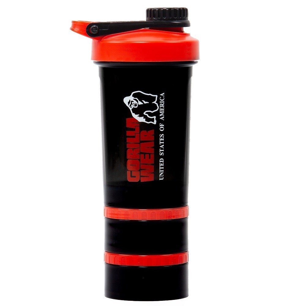 Shaker s nádobkami na výživové doplňky 500 ml Gorilla Wear 2GO skládací
