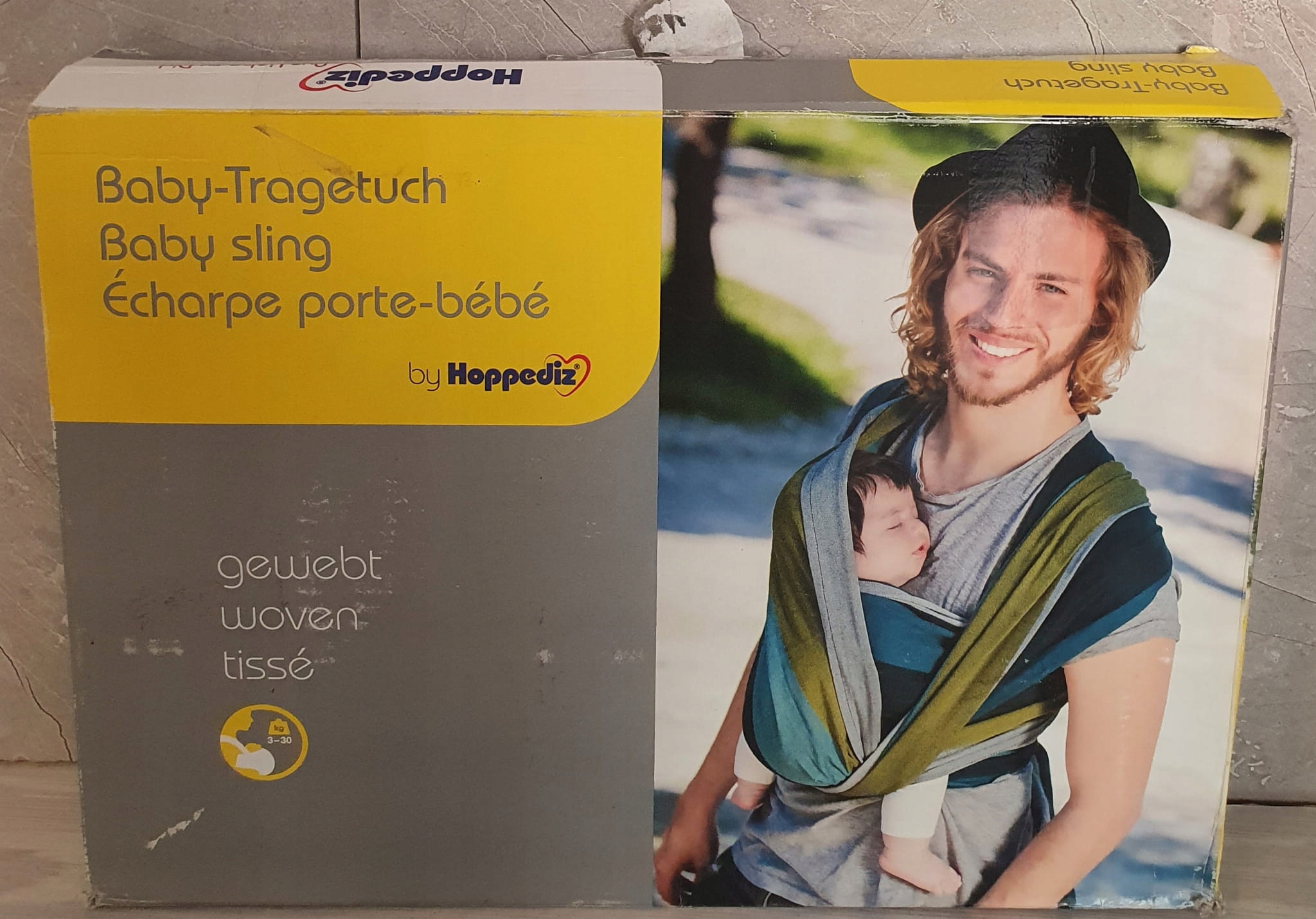 Hoppediz Chusta Light Hamburg Graphit 5,40 m Opcje noszenia Na boku Na plecach Przodem