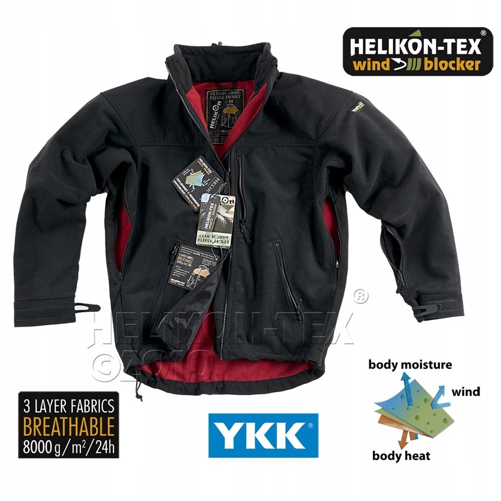 Polar Helikon Classic Army WindBlocker Czarny 3XL Kod producenta BL-CAF-FM-01-B08