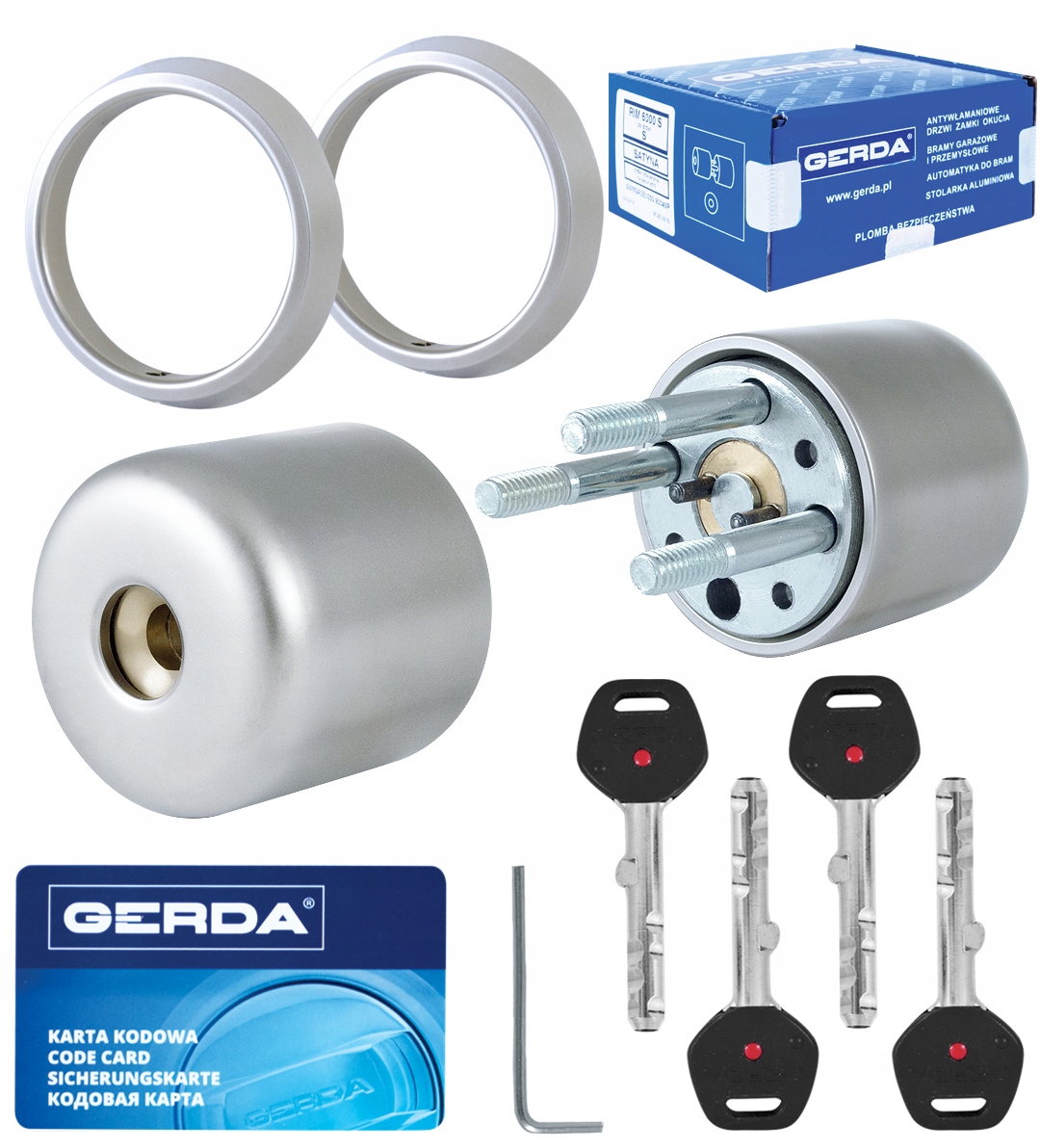 Vložka do dverí Gerda Rim 6000S Vonkajšia saténová