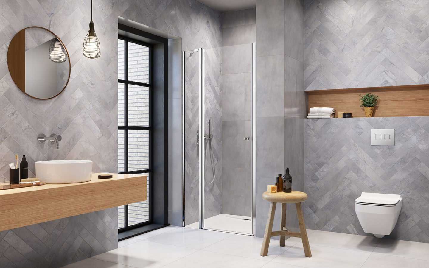 Drzwi prysznicowe RADAWAY Eos DWJ II 90x195 LEWE Marka Radaway